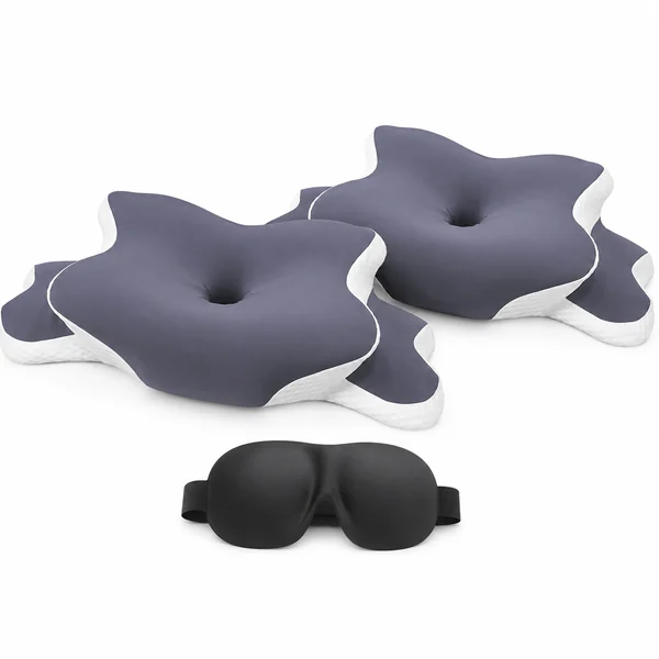 2 pillows — Free sleep mask